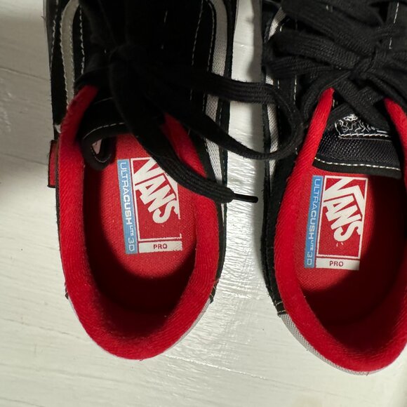 Vans - mens - ultracush - black/grey -with red lining - Picture 3 of 4